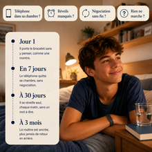 Veilaube Band — Le bracelet qui vide enfin sa chambre de son téléphone.