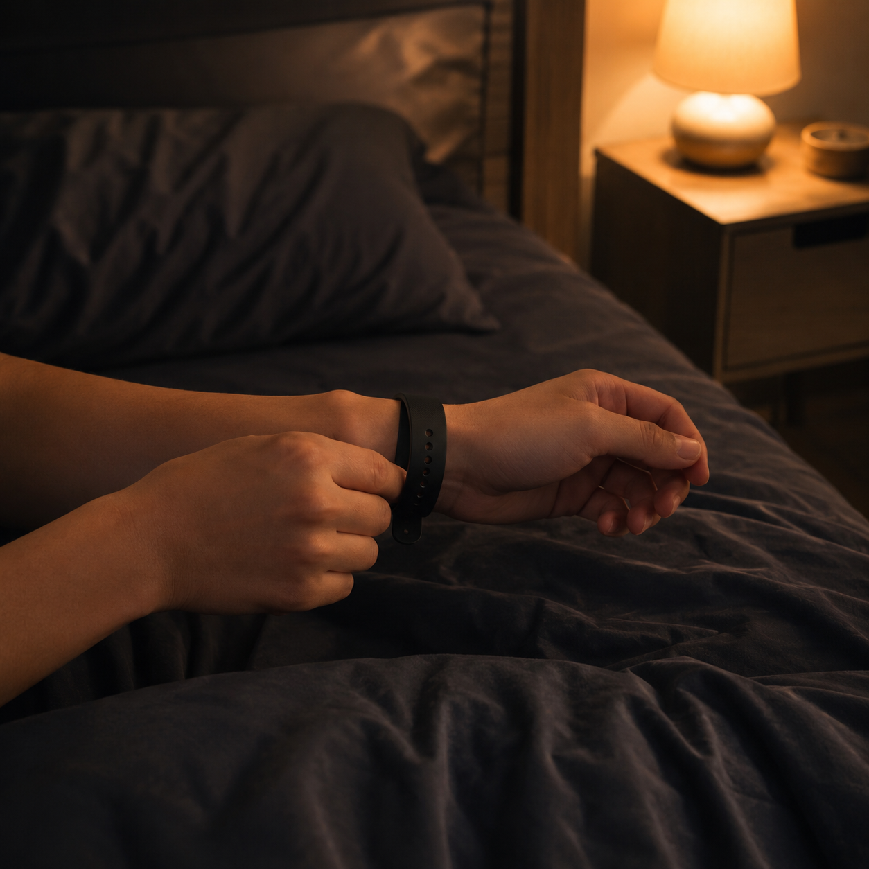 Enfiler Veilaube Band au poignet avant de dormir